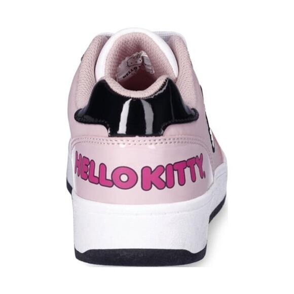 Women's Pink Casual Court Sneakers Lace-up Closure Hello Kitty Design Patent PU - Picture 4 of 6
